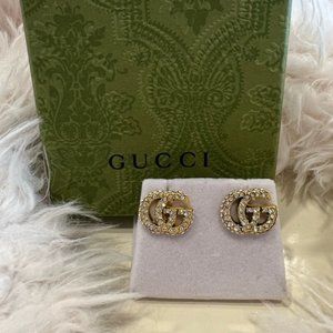 *NEW* Up-Cycled AUTHENTIC Gucci GG Button Earrings (GGXX025)